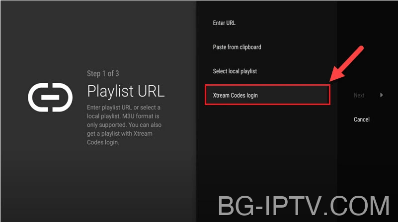 Добавете плейлист за IPTV на TiviMate IPTV