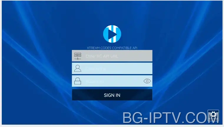 Въведете идентификационни данни за API на XTREAM CODES за IPTV на XCIPTV